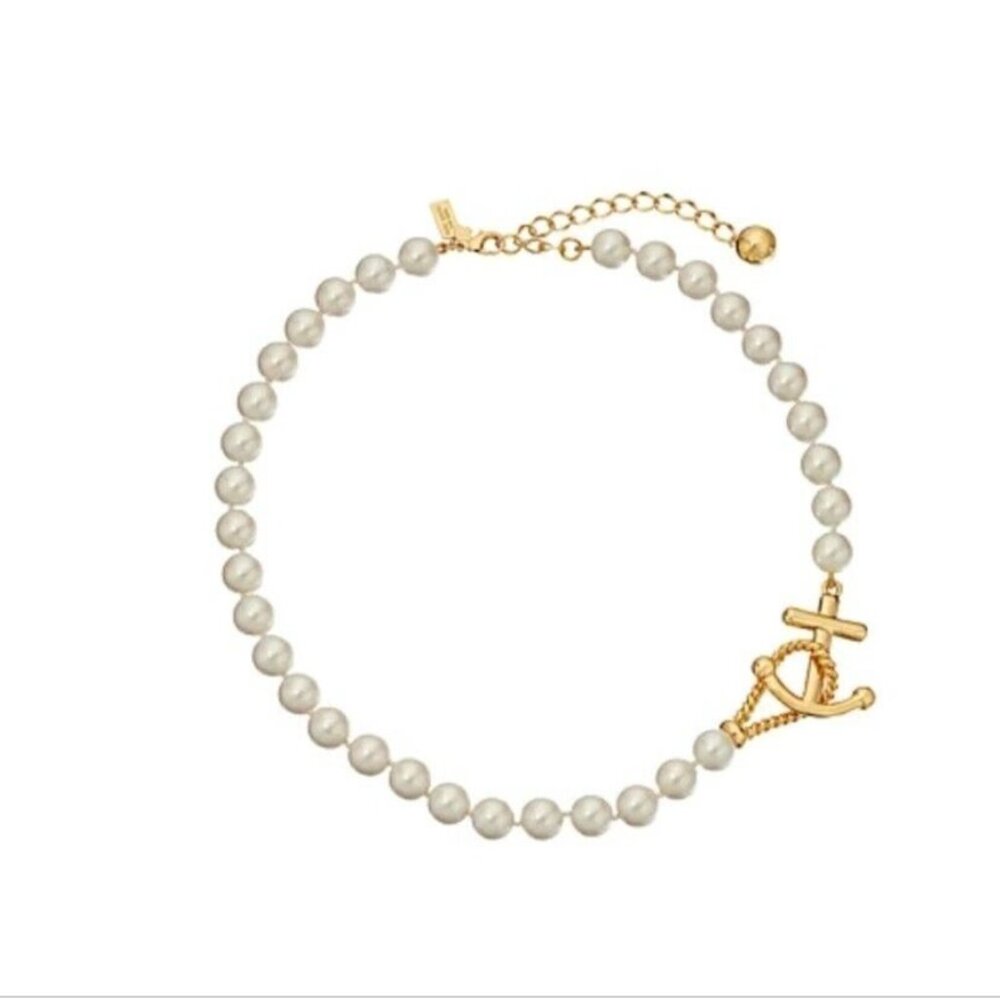 Kate Spade Anchors Away Faux Pearl Chain Necklace - Picture 3 of 3